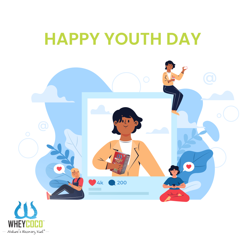 WheyCocoIndia's tweet photo. A healthy youth can transform the World. This International Youth Day, pledge to stay fit stay healthy.

#WheyCoco #VegProtein #HappyYouthDay #YouthDay2020  #HealthyLifestyle #UnstoppableYou #HighProtein #SportsEssentials #Sports #Fitness #Protein #Healthy #FitnessGoals https://t.co/nXCNqBbTlW