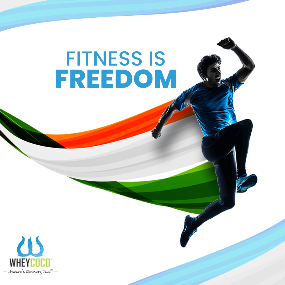 WheyCocoIndia's tweet photo. Fitness and a healthy lifestyle also give you freedom — the freedom to do things, so release the power your body holds &amp; charge up with the nation’s spirit of Independence.
#HappyIndependenceDay

#WheyCoco #VegProtein #IndependenceDay #73rdIndependenceDay #HealthyLifestyle https://t.co/0yYdjyz1kw