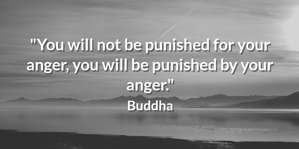 "You will not be punished for your anger, you will be punished by your anger." Buddha #determination