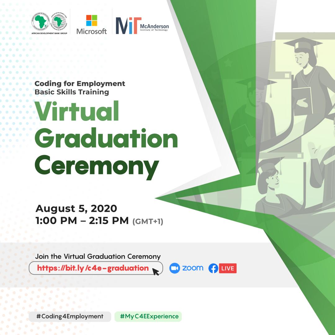 AfDB_C4E's tweet photo. Every milestone attained is worth celebrating. For 4 weeks, youths from across Nigeria converged online to learn basic #DigitalSkills to enhance their employability in the #Coding4Employment program. It's now time to celebrate their achievement. https://t.co/aUFdKybsRc