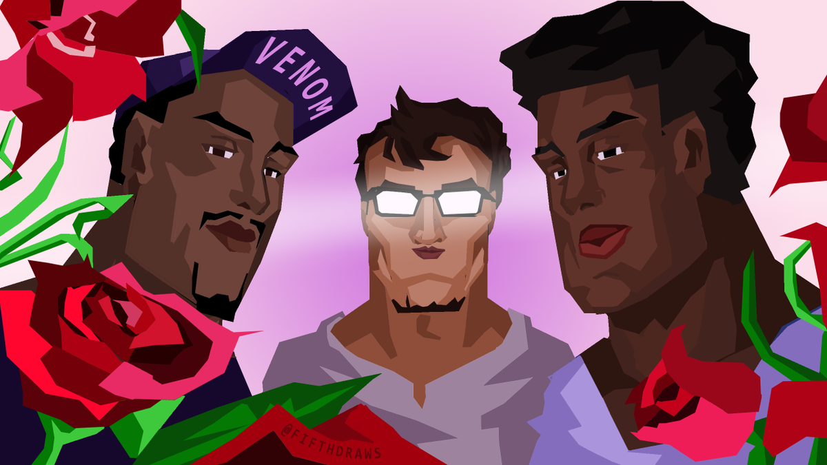 FifthDraws's tweet photo. I'm doing a piece based on every episode of the #SnarkTank Podcast. Follow me if you don't want to miss it.
Ep 8. POV: Your chiseled homies give you dating advice, moments before giving you a goodnight kiss (God this shit is so cursed end me)
@ChrisRGun @TomSweeneyINC @someblackg https://t.co/FPfDuuYHrX