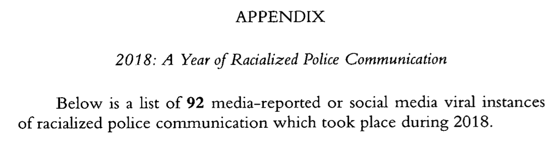 644/ "The practice of summoning the police on Black persons engaged in everyday activities... is by no means new." & "The practice... serves to maintain racial segregation, inflicts a number of intangible injuries, and exposes Blacks to physical and psychological harm."  @chan_tov