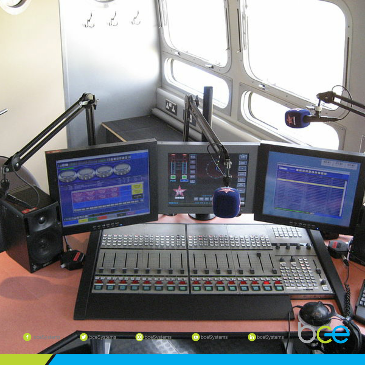 The Outside broadcast unit is ideal for radio stations wanting to broadcast radio programmes away from the main station.
#bcesystems #bceonlocation #systemintergration #businesscritical #missioncritical #ict #broadcast #media #defense #security