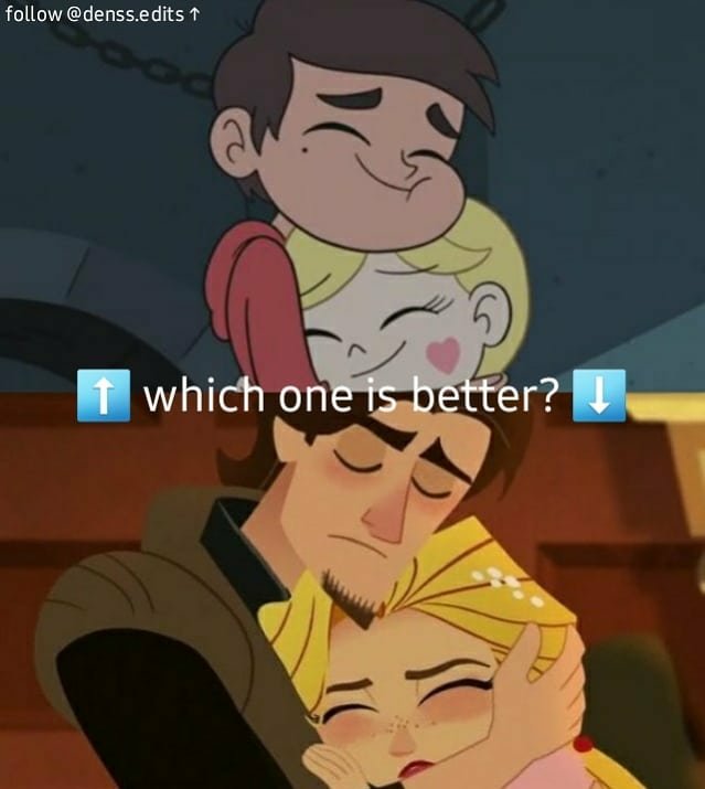 denss_bihay_10s's tweet photo. which hug is better? ๐ฉ๐ผโฅ๏ธ๐ฆ or ๐ฑโโ๏ธโฅ๏ธ๐ฆ ?
.
credit: denss.edits from IG
.
#StarButterfly #MarcoDiaz #Starco #StarcoForever #Rapunzel #EugeneFitzherbert #FlynnRider #RapunzelsTangledAdventure #TangledTheSeries #Tangled #StarVsTheForcesOfEvil #SvTFoE #SS0714 #DS0714 #DB0801 https://t.co/LiY34ftFTP