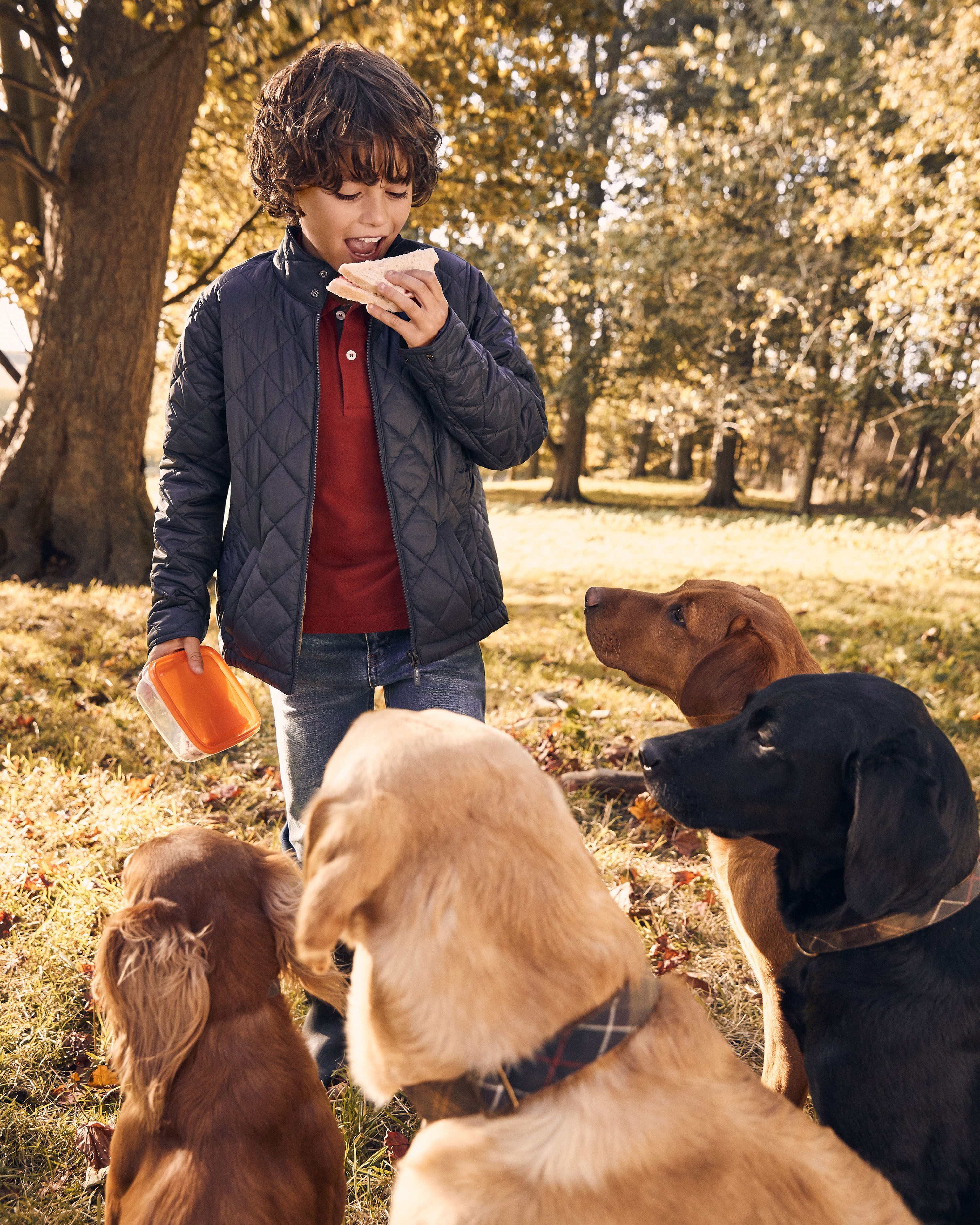 Barbour waterproof jacket kids cheap Orange
