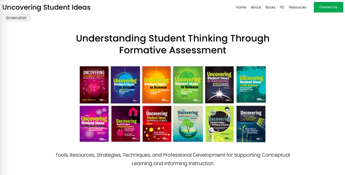 susanpagekeeley's tweet photo. Coming soon- complete overhaul of my Uncovering Student Ideas web site. New look, new content, lots of resources. Stay tuned- hoping for an early September release. What would you like to see on the site? #NSTA #NSTA20 #STEM #NGSS #scienceFA #SciEd #ScienceEd https://t.co/IUSSVMguRN