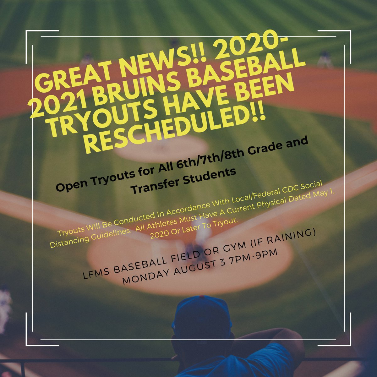 📢🌲💛🖤🐻⚾️🌧️🌞 See you there #BetterThanEver