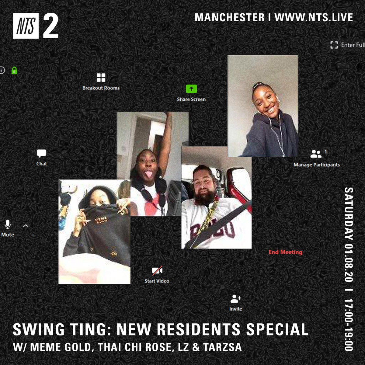 This months <a href="/SwingTing/">Swing Ting</a> show features all their new residents - <a href="/me_megold/">Meme Gold</a>, <a href="/TheeThaiChi/">Will’s Hand middle</a>, <a href="/tarzsa_williams/">Tarzsa</a> &amp; <a href="/DJLZMcr/">L.Z FKA LARRY LOUDPACK</a>. Keep it locked on 2 - nts.live/2