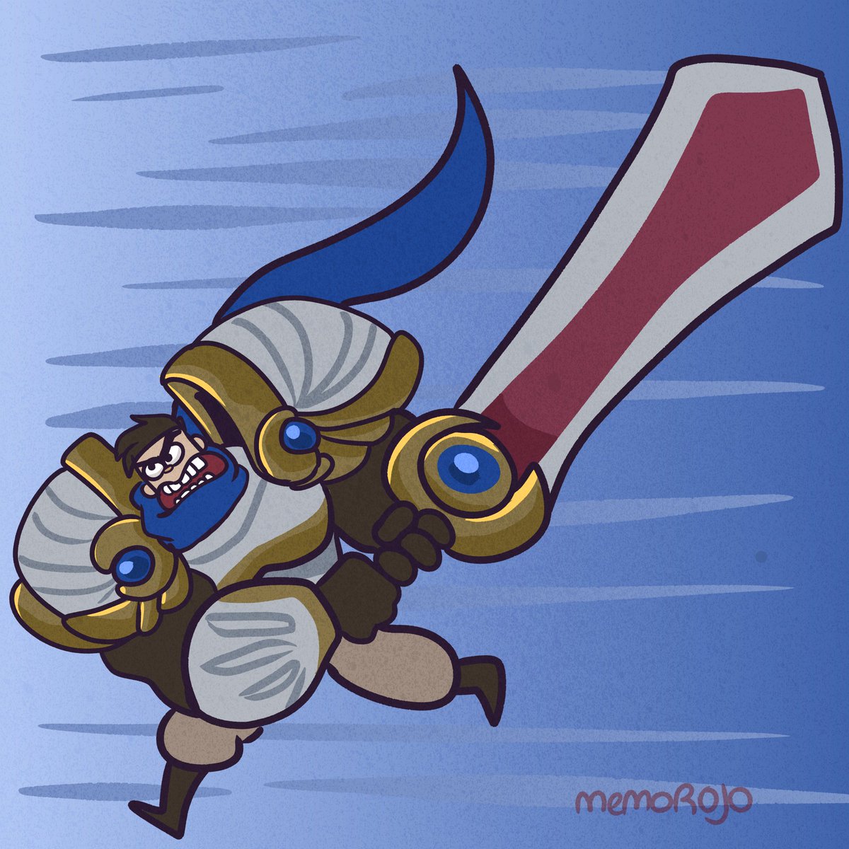 MemoRojoRamirez's tweet photo. Garen, demacia's bayblade #leagueoflegends #lolfanart #legendsofruneterra #leagueoflegendsfanart #toonversion #toon #cartoon #demacia #garen #toplane #armor #sword https://t.co/u5jjwL7suV