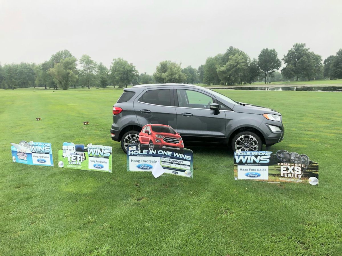 Hole in 1 on Hole #10 wins a new Ford Eco Sport Titanium All Wheel Drive donated by Haag Ford in Lawrenceburg! Thanks Steve Caldwell and Good luck to everyone in the Tiger Open today!