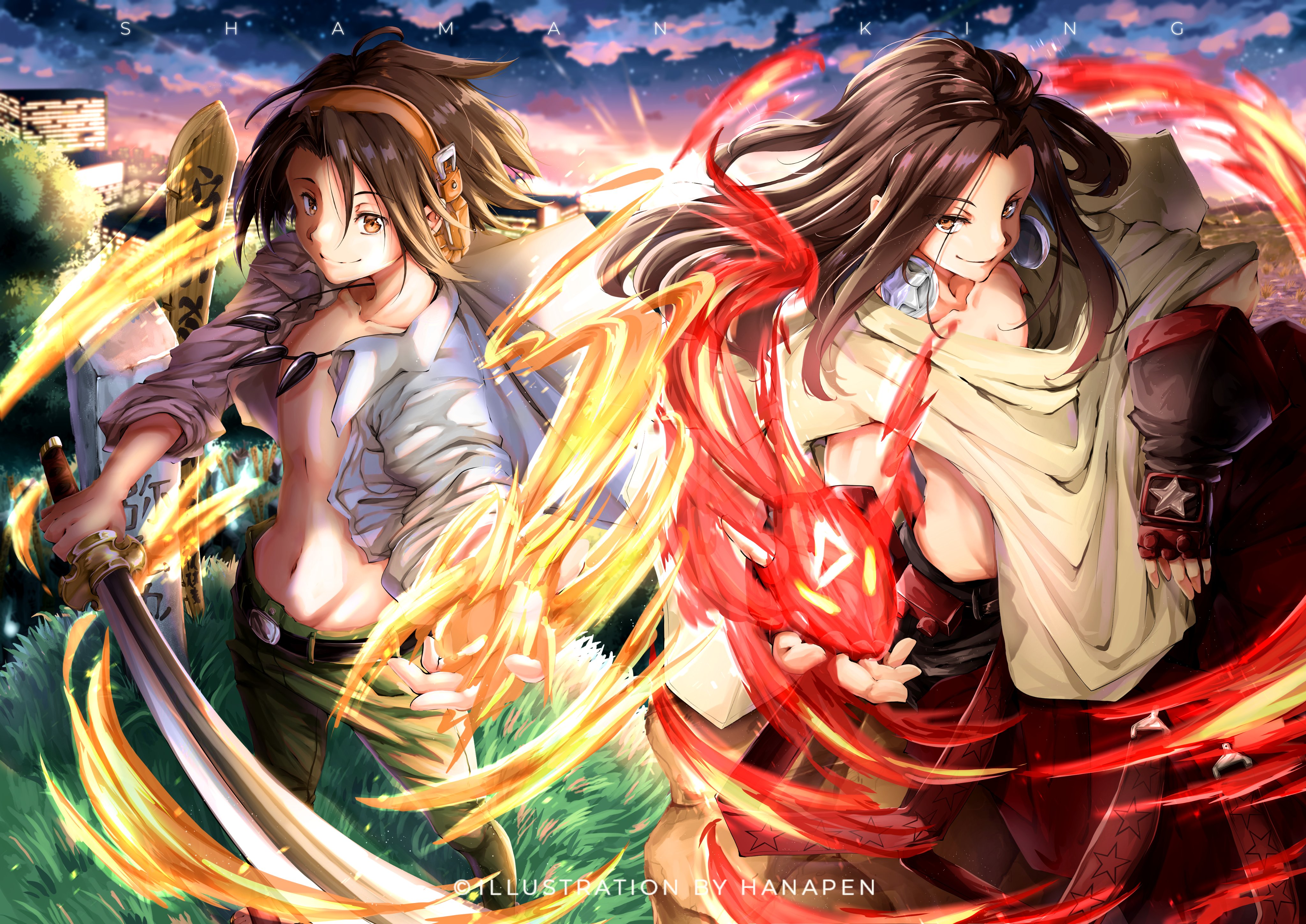 Hana On Twitter There Is That One Decision I Will Never Make And That Is To Decide Between Yoh And Hao Ttwtt Here S Finally The Full Illustration With Both Of Them Together