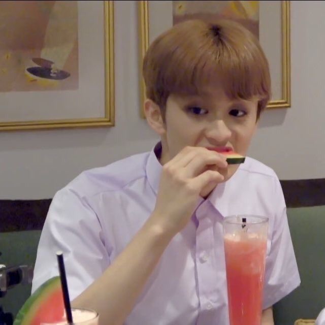 watermelon mark: -happy and pure -watermelon!!!-cute munching photos-how does he get that excited just from watermelon