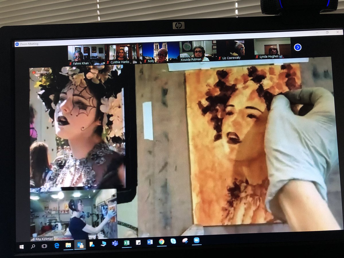Fahmikhan's tweet image. Saturday morn ME time: attending the Virtual Demo by @ritakirkman with the Pastel Society of Southeast Texas! #values #creativityprocess #softpastel #underpainting #inspiration #creativityismybusiness #creativityreturns 💕💕