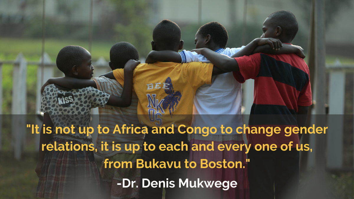 PanziUSA's tweet photo. Dr. Denis Mukwege taught us that taking action means saying 'no' to indifference. That's why we fight against the use of #rapeinwar and gender-based violence. We want to build a future where women are fully-included and equal partners in their communities. https://t.co/zCv1puqzR5
