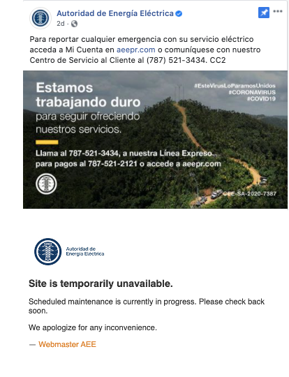 VejigantePR's tweet photo. #Bravo @AEEONLINE #VamosPa4DiasSinLuz https://t.co/8hHf0vW4Dg