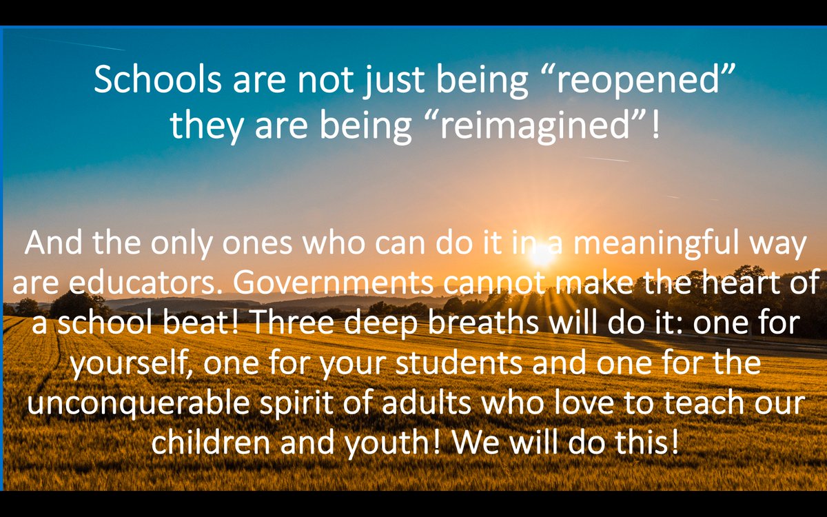 Education has survived all these years by seeking out truth and then telling it! And truth is, the start of the new school year needs to "feel right". Answering staff concerns first WILL be our students ARMOUR!! I promise! Respect for all! @NACTATR #education #trauma #Leadership