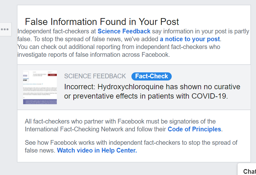 RemnantRenee's tweet photo. HELL NO. 1st Twitter constantly restricted, then shadowbanned me. Now FB is "labeling" my post "misleading"/"incorrect" by so-called unknown "fact checkers." GET BEHIND ME, SATAN. I SERVE JESUS CHRIST, MY LORD &amp; SAVIOR. I call out LIES. @realDonaldTrump @Jim_Jordan #censorship https://t.co/bvg0wsWdnX