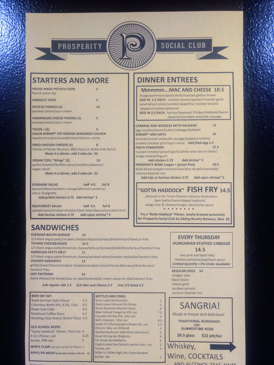 ProsperitySC's tweet image. Glad to be reopened!  Carryout, curbside pickup, patio and limited dine in seating.  Always happy to take an rsvp!  Wed-Sun. 2pm-9pm, bar till 10:00.