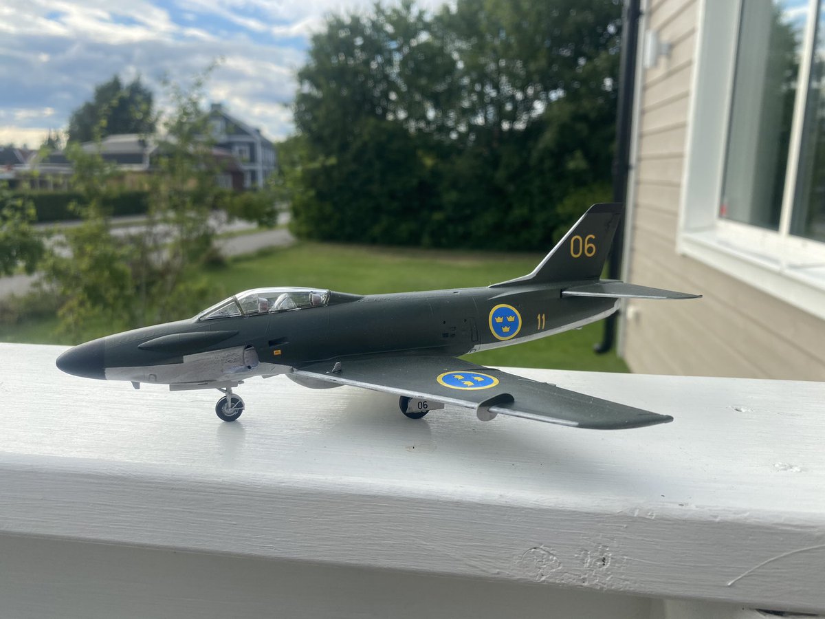 Hobbykungen's tweet photo. Färdig! 😎 #plamoSE #Lansen #Saab32Lansen #S32C https://t.co/RiBcyNGAJp