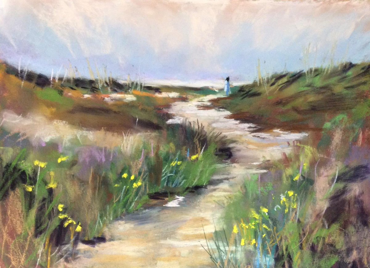 A coastal path with flowers #coastalliving #coast #beach #beachlife🌴 #landscape #landscapepainting #art #artists #yorkshire #artistsinyorkshire #yorkshireartist #leeds #leedsartist #YorkshireDay #artistsofinstagram #interiodecor #interiordesignuk #artgallerys #artgalleries