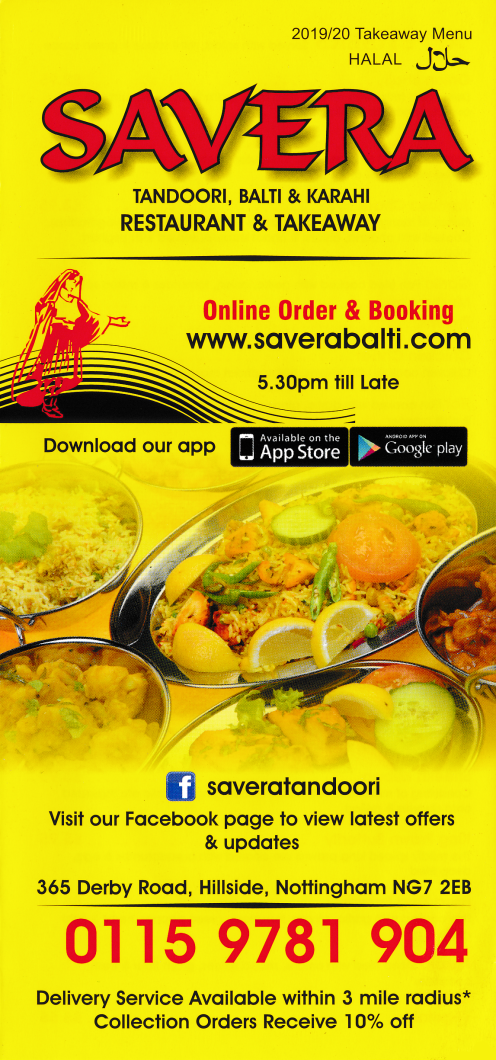 Latest #takeaway #menu now on site for Savera Tandoori in #Nottingham - menulation.com/savera-indian-… #Curry #Food #delivery #Notts #indianfood