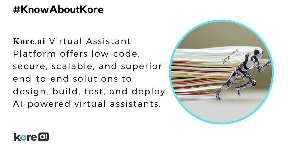 koredotai's tweet photo. [𝐊𝐧𝐨𝐰 𝐀𝐛𝐨𝐮𝐭 𝐊𝐨𝐫𝐞] Build low-code AI-powered virtual assistants with 𝐊𝐨𝐫𝐞.𝐚𝐢. Learn how - https://t.co/XQvdmjb06z

#ConversationalAI #DigitalUX #VirtualAssistantPlatform #NoCode #Omnichannel #NLP https://t.co/6BSGbjbddD