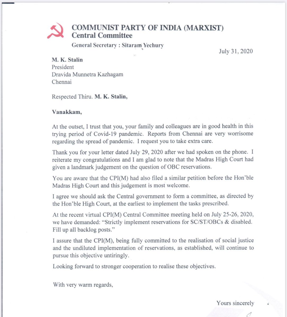 Letter to Thiru Stalin <a href="/mkstalin/">M.K.Stalin - தமிழ்நாட்டை தலைகுனிய விடமாட்டேன்</a>