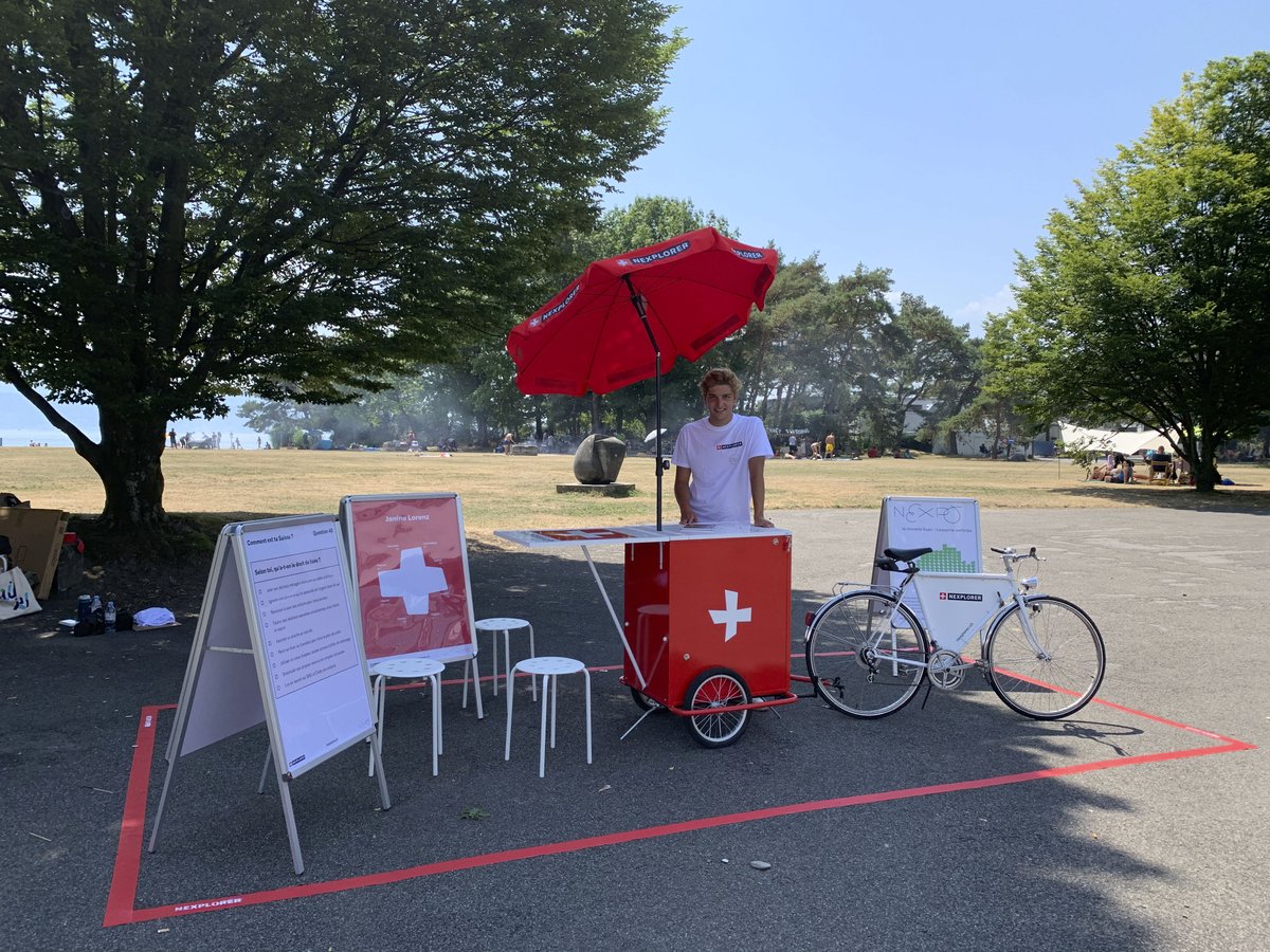 nexpo2028's tweet photo. C'était notre premier jour sur la route avec le vélo NEXPLORER. Merci beaucoup Lausanne. C'était merveilleux! #nexpo28 #nexpo #nexplorer #1août #suisse #Switzerland #SwissNationalDay #1August #suisses https://t.co/SdG8dUtY3f
