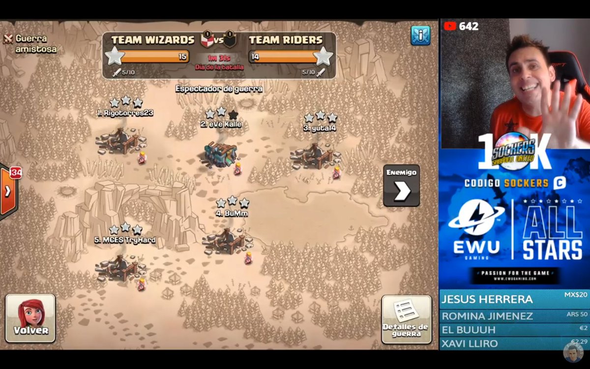 La mejor guerra del año? De LOCOS 🤪

Solo <a href="/EWUGamingMobile/">EWU⚡️Gaming</a> es capaz de hacer esto! 😍 <a href="/Sockers_/">Sockers SU</a> OP!