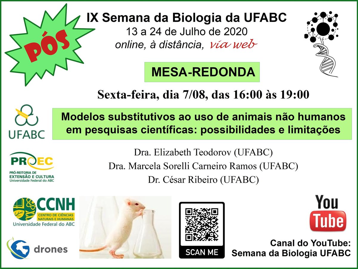 simonerfreitas's tweet photo. #SemanaDaBio @ufabc #biologia #live #usodeanimais #ciência #modelossubstitutivos #laboratorio #experimento #biomedicina #farmacologia 

https://t.co/pjEKCFDohP https://t.co/sRwUiQJXvm