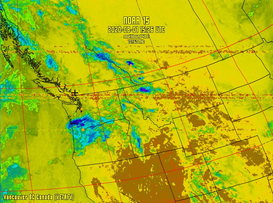 PeterVogel's tweet photo. NOAA-15 from this morning around 8:30 AM PDT over #Vancouver. Some beautiful cirrus clouds around the area. #BCdayweekend
@KasiaBodurka @KMacTWN https://t.co/ljWeXWzsAQ