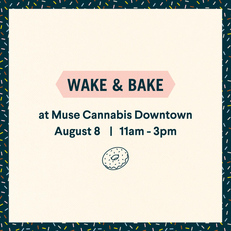 Join us for the grand opening of our new location at 460 Granville &amp; West Pender next Saturday, August 8 and get a couple FREE donut cards from our friends at Cartems Donuts.

We'll be socially distant, and 10% of sales will go to Music Heals.

#musecannabis #bcbud #wakeandbake