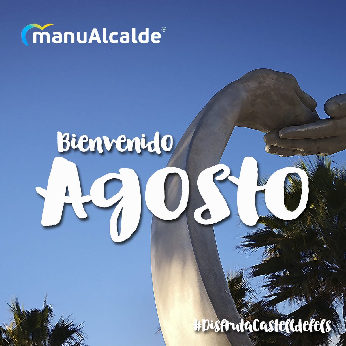 manualcalde_'s tweet photo. Hoy damos la bienvenida a #Agosto 
Tenemos una gran ciudad para disfrutar pero siempre con  precaución 😷 🧍🏻‍♀️—🧍🏻
#Castelldefels #ManuAlcalde #Populares https://t.co/erSygmp9Q4
