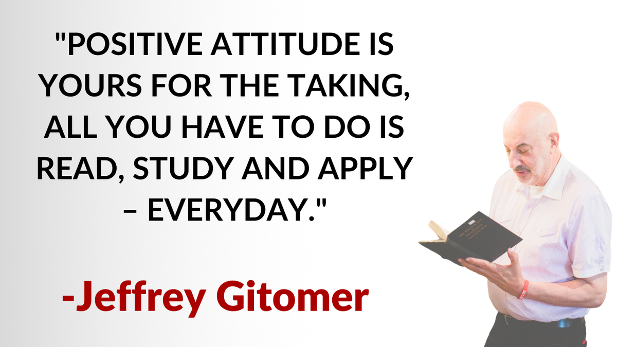 gitomer's tweet photo. Positive attitude is yours for the taking, all you have to do is read, study and apply – everyday. https://t.co/YMDxRluOky