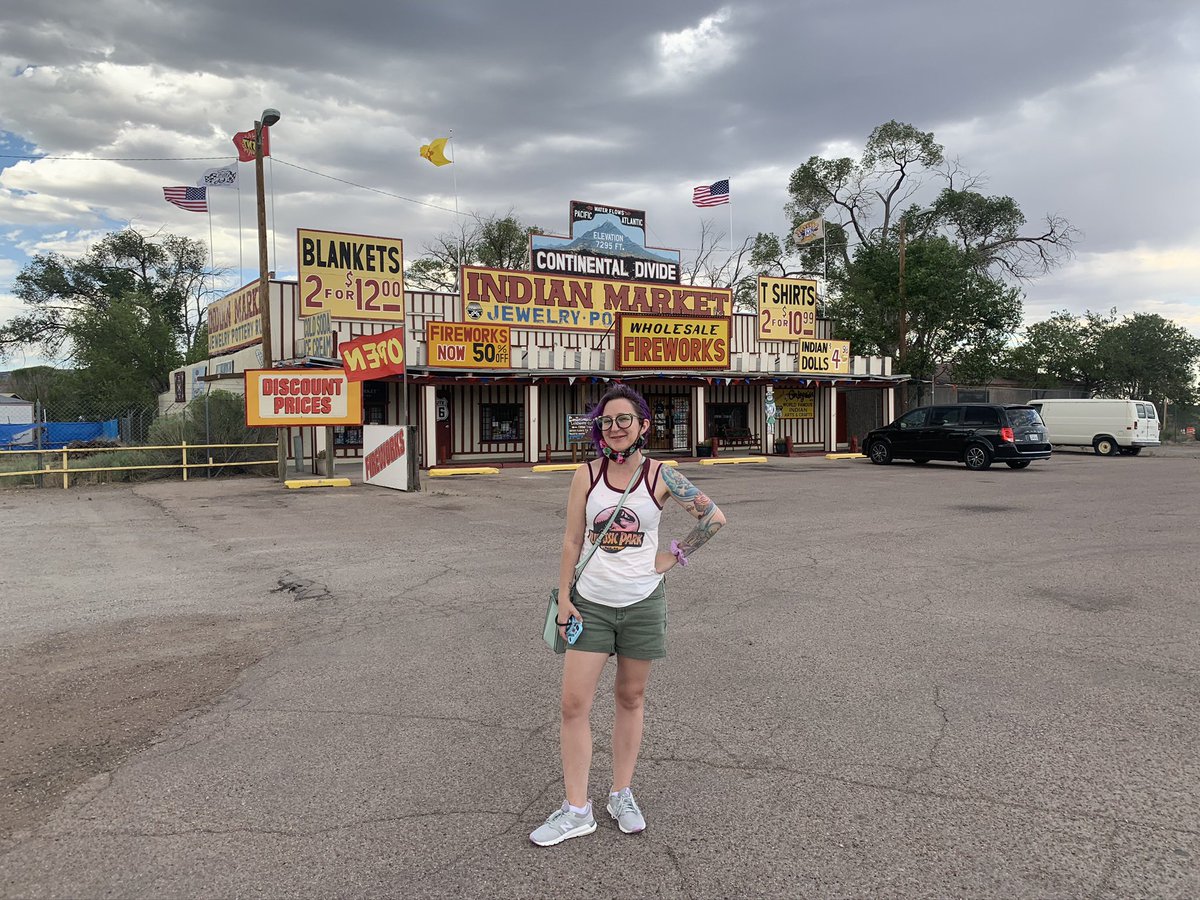 The Contintental Divide! I don’t understand why everything after this point drains East when we are still so far west but ok! Also one of many old Route 66 “trading posts” that unfortunately weren’t open.