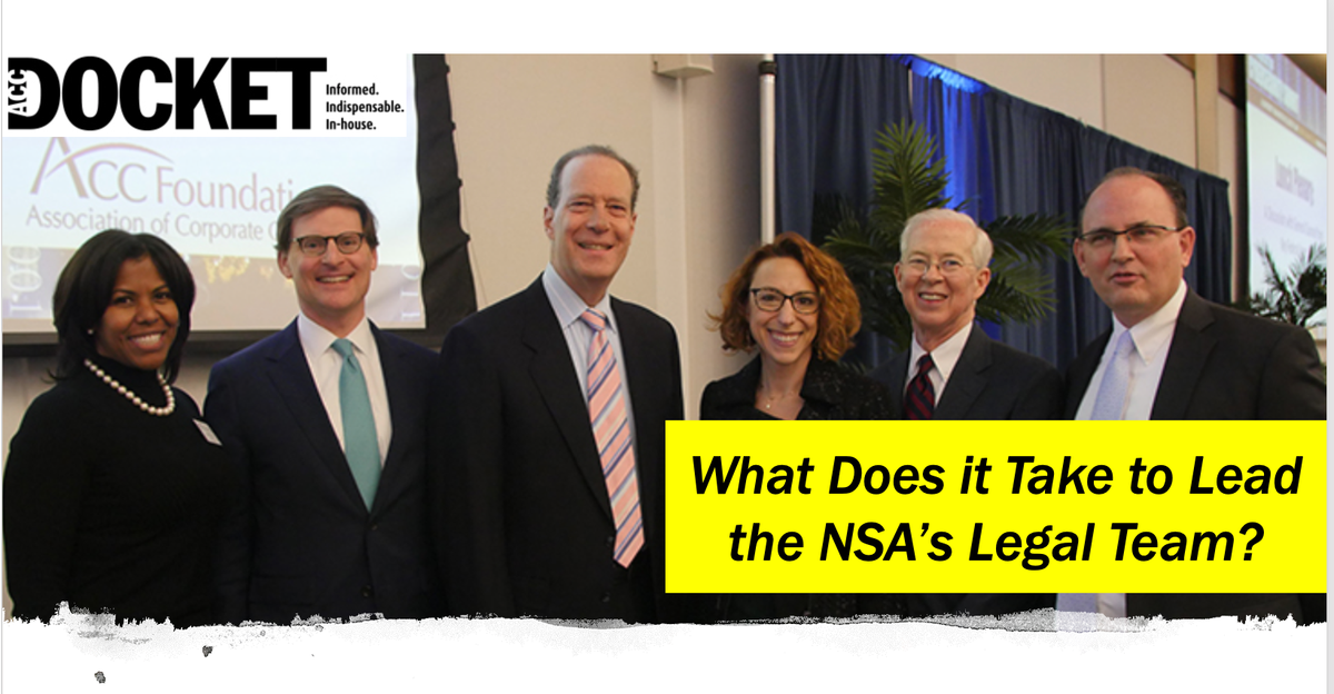 CyberTechEsq's tweet photo. Thank you @ACCinhouse and @ACC_SoCal for publishing my newest article.  The @NSAGov's recently retired General Counsel shares his insights.  Article here: https://t.co/l9A8GWKIqD 

#Cybersecurity #NationalSecurity https://t.co/FfThk65qz1