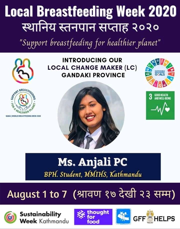 AnjaliPC1's tweet photo. “Support Breastfeeding for a healthier planet."
This time in #kushmaparbat
Interested Can Join
#WeAreOrganizingItOn7differentProvince #breastfeeding #WBW2020 https://t.co/z5k5YgpfU7