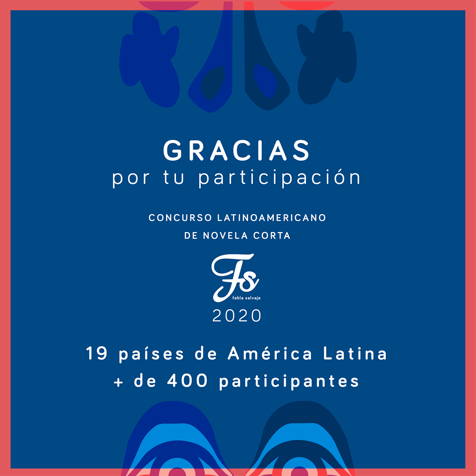Estamos muy contentos por la gran acogida que ha tenido nuestro Concurso Latinamericano de Novela Corta. Son más de 400 trabajos recibidos de 19 países del continente. Dentro de poco haremos el acuso de recibo y daremos detalles de las siguientes etapas de nuestro concurso.
