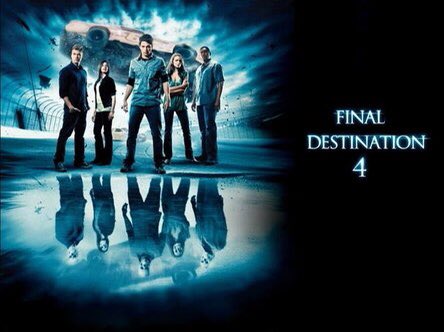 JazPerrono's tweet photo. Bien que certaines mises à mort soient efficaces, #DestinationFinale4 est le plus faible épisode de la saga. L’ère de la 3D au ciné aura eu raison de ce nouvel opus avec des scènes tournées exprès pour ça et des effets spéciaux qui ont très mal vieillis (la scène d’intro...). https://t.co/ni67A3qG6s