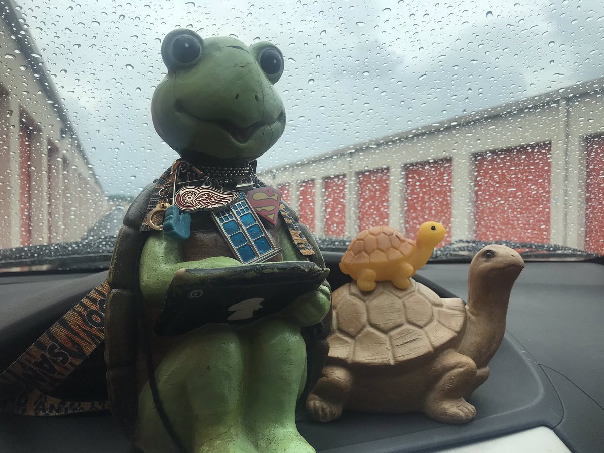 TurtleTyme713's tweet photo. Grr. Today has not gone the way it was planned: precipitation is forcing hesitation and the last little but needed before we are done w/moving items to/from storage and hitting the road for Montana
 #raindelay @TravelTurtle713 https://t.co/QFQ4KfLaOW