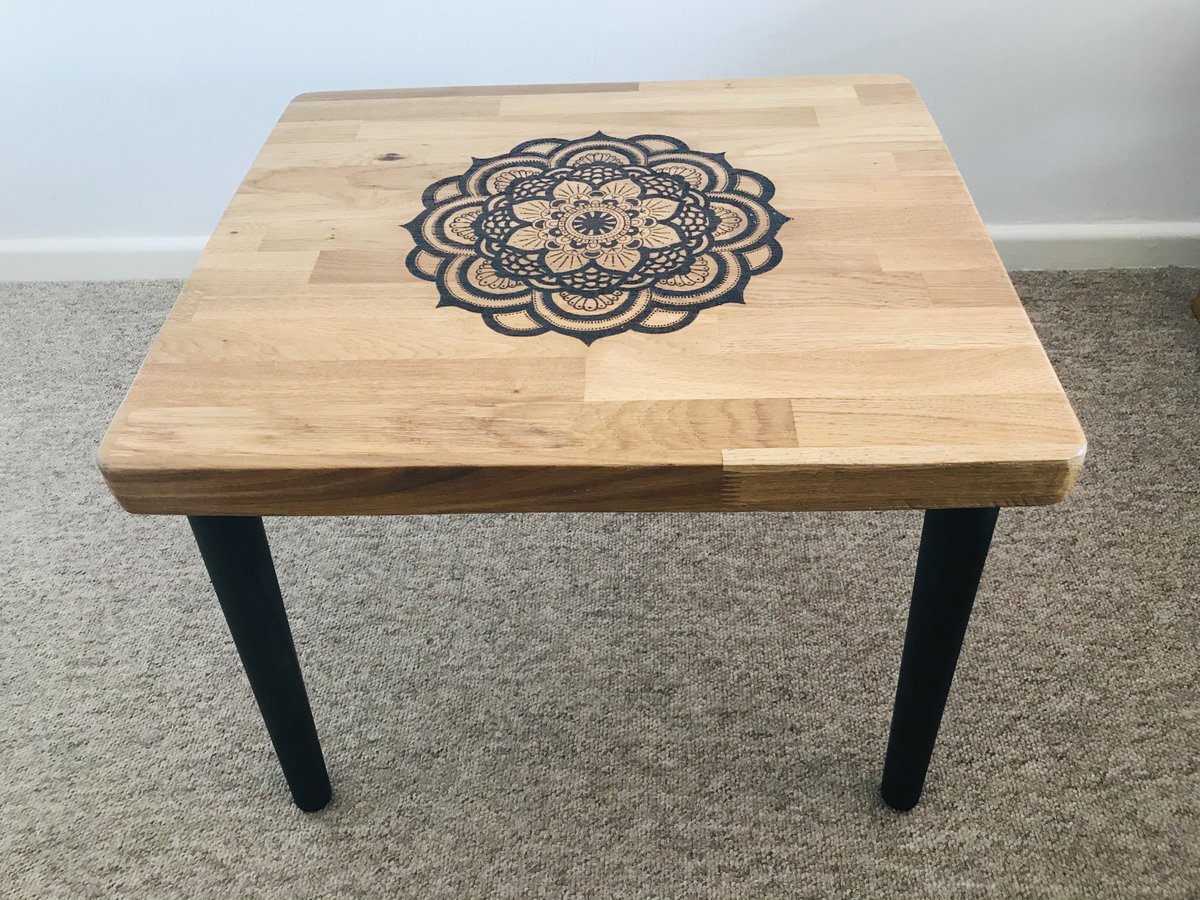 wadeycrafts's tweet photo. Available to buy: Hand crafted from Oak chopping block with hand burnt mandala design £85 plus P&amp;P #mandala #bespoketable #furniture #pyrography #unique #handmade https://t.co/DTLYiUW44B