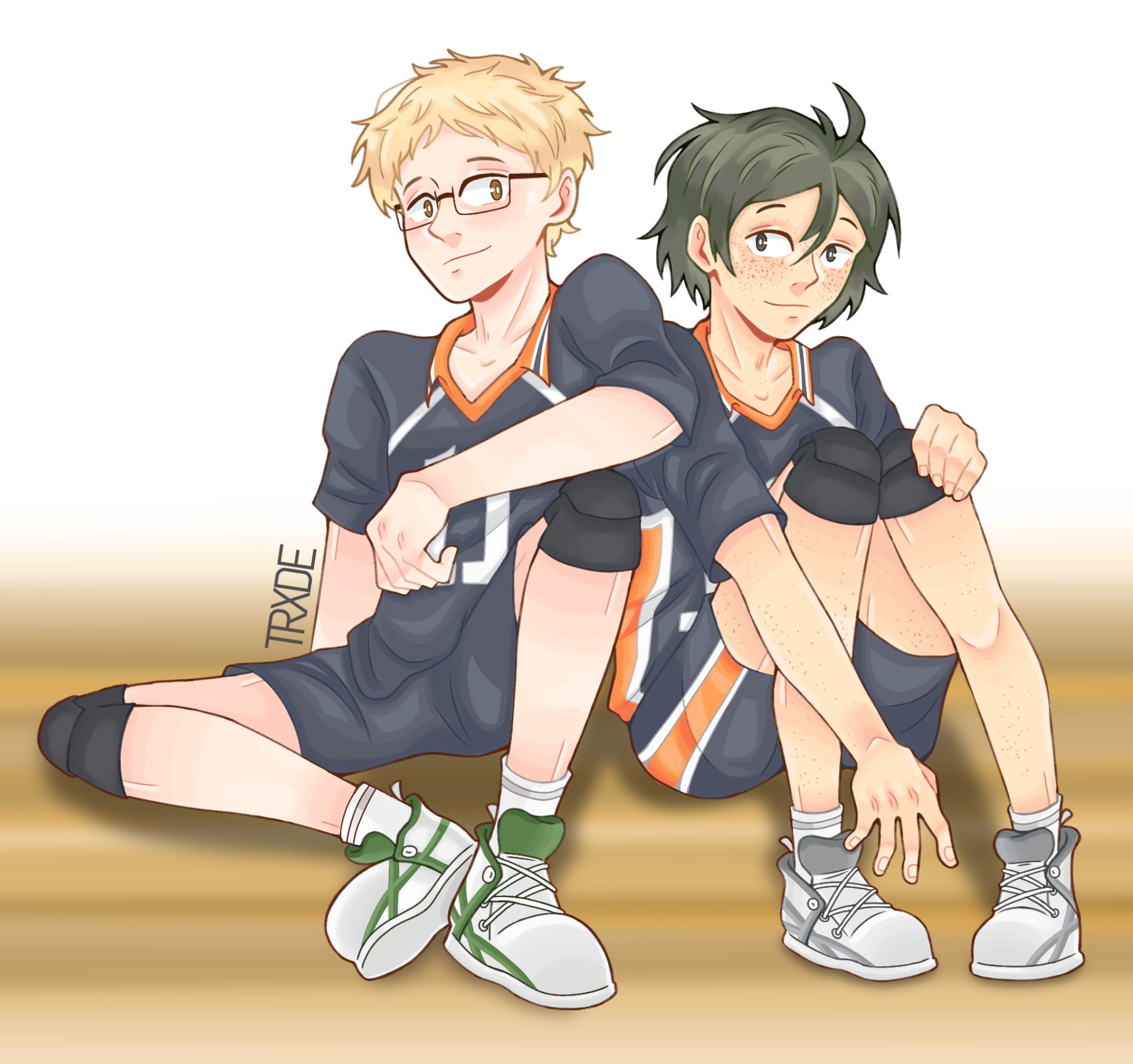 Haikyuu Цукишима и Ямагучи