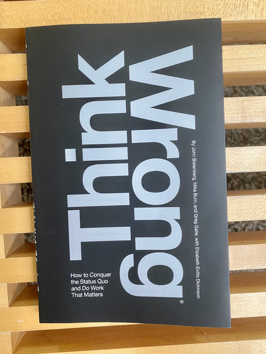 SSingerNourie's tweet image. Awesome Saturday read, yet to keep nearby while ideating, problem solving, or mapping your course for what’s next. Also passes my inside-out book test (can start reading in middle of the book and it’s still valuable). #thinkwrong #readmore #readdifferently # thinkdifferent