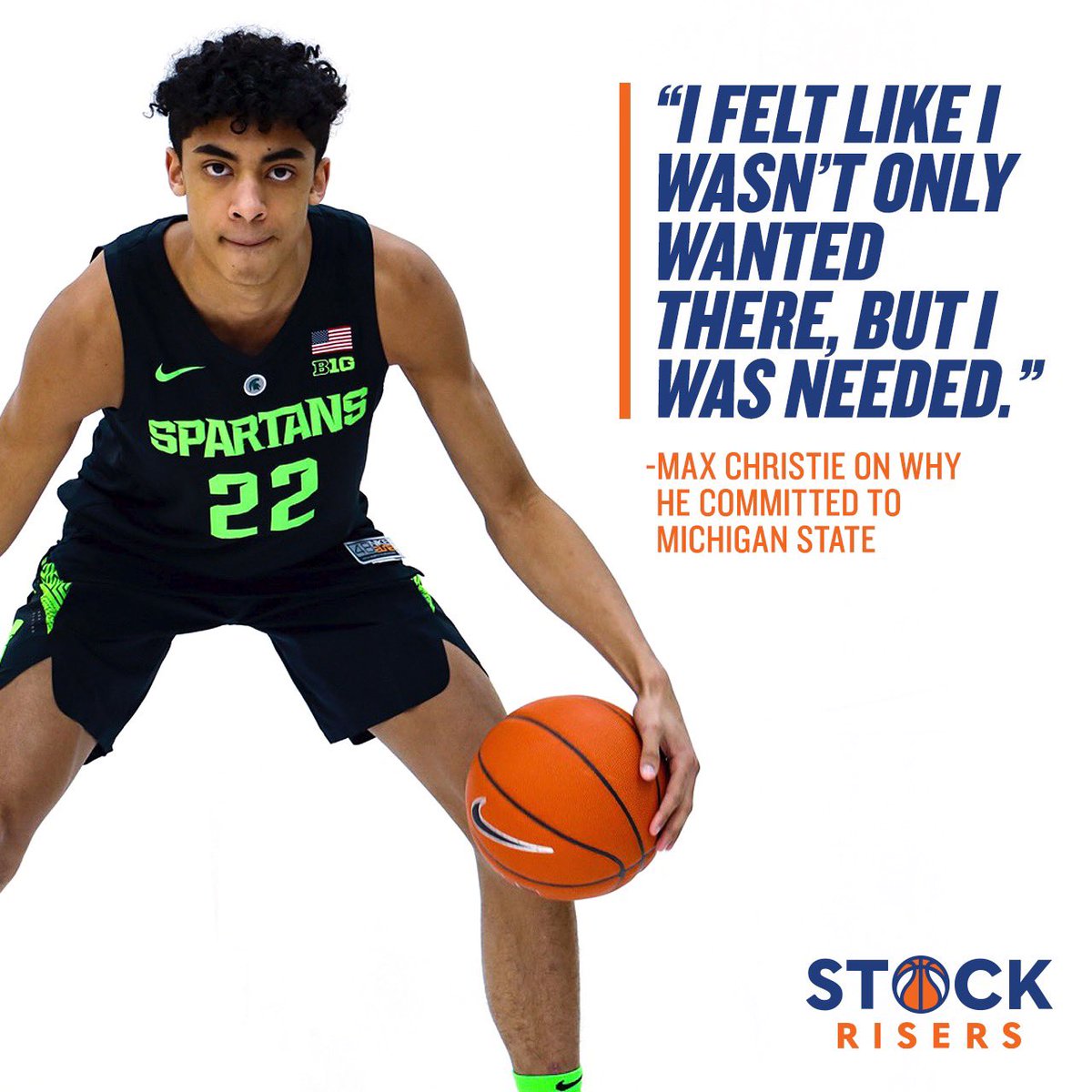Five-star junior Max Christie to @stockrisers on why he chose Michigan State. Tom Izzo landed three five-stars in the month of July, including Christie. Go follow my instagram: instagram.com/p/CDWy4CKF-u8/… Will be doing a live Q&A this evening.