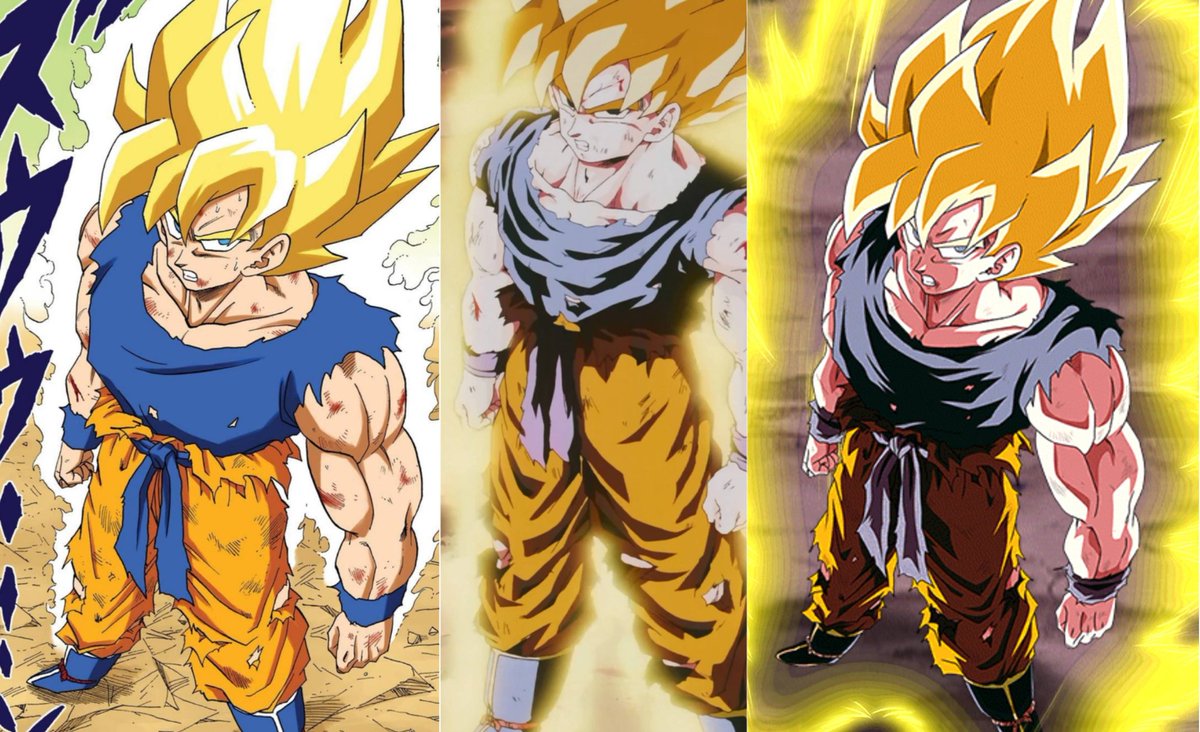 Goku Turns Super Saiyan For The First Time.Manga / Anime / Dokkan. 