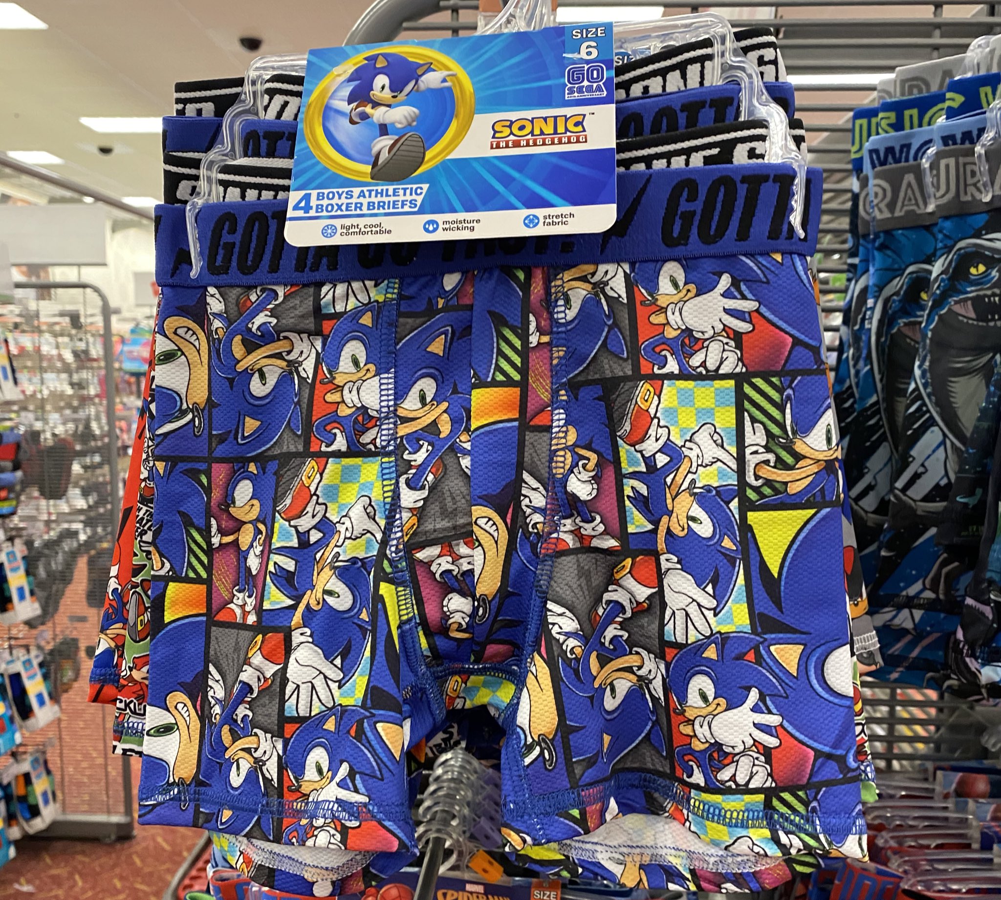 SpeedSuperSonic on X: Found these Sonic The Hedgehog boxer briefs at  Target. They use REALLY old 2D art of Modern Sonic. Like, they still using  this!? 😳  / X