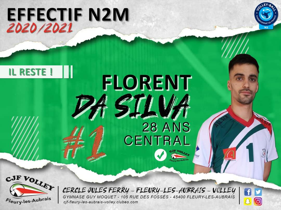 CJFVOLLEYBALL's tweet photo. 🔴🟢 Revue d’effectif 🔴🟢
Le bondissant Florent Da Silva sera de nouveau dans le groupe cette année pour nous gratifier une nouvelle fois autant de ses smashs dévastateurs 💥💥 que de ses coups de folies 🤪🤪
#teamcjfvolley #fleurylesaubrais #loiret https://t.co/07fFnfrgyU