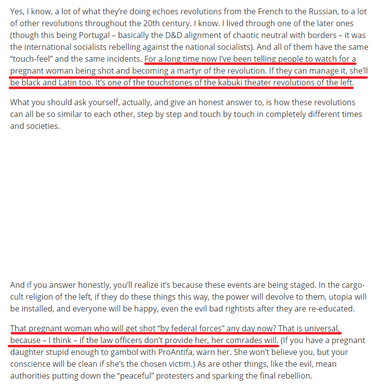 They've been trying for weeks now to get the feds to kill some of the protesters. They need martyrs in the worst way.  https://pjmedia.com/columns/sarah-hoyt/2020/07/28/were-seeing-the-death-rattle-of-the-revolution-not-its-birth-n722898