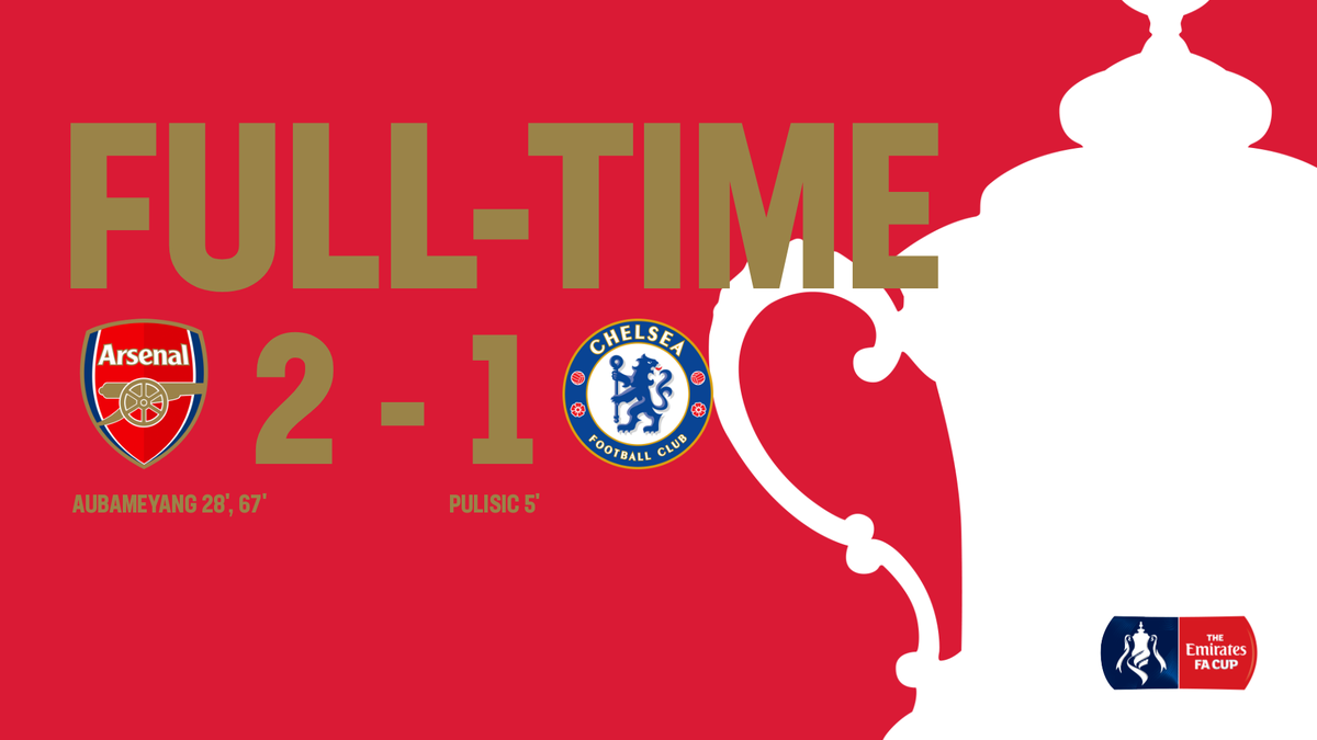 FULL TIME! 💥 

<a href="/Arsenal/">Arsenal</a> HAVE DONE IT! 🤩

The Gunners continue their reign as the most successful club in the competition 🔥 

#HeadsUpFACupFinal #ARSCHE