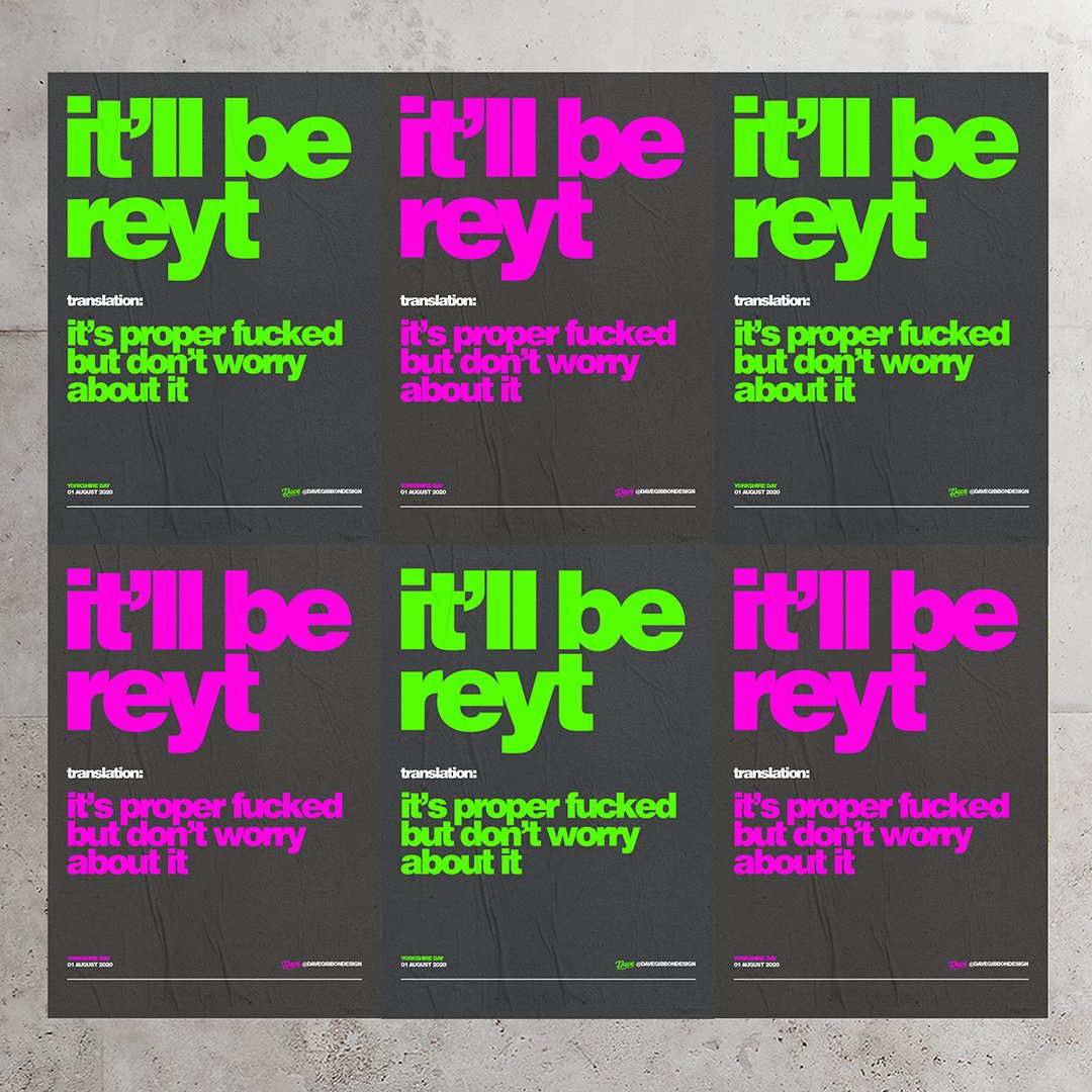 DesignDave's tweet image. It&apos;ll be reyt!
Yorkshire Day...